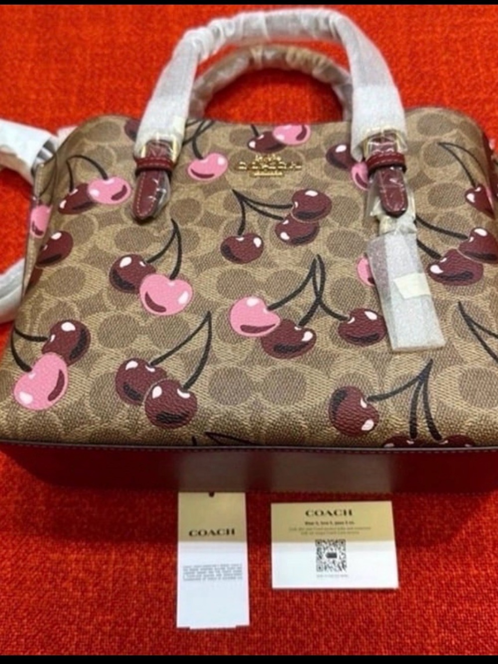 ❤️❤️❤️ NEW Coach bag with cherry print ❤️❤️❤️ CZ772 - Picture 9 of 9